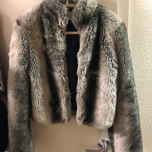 BCBG Faux Fur Jacket XS